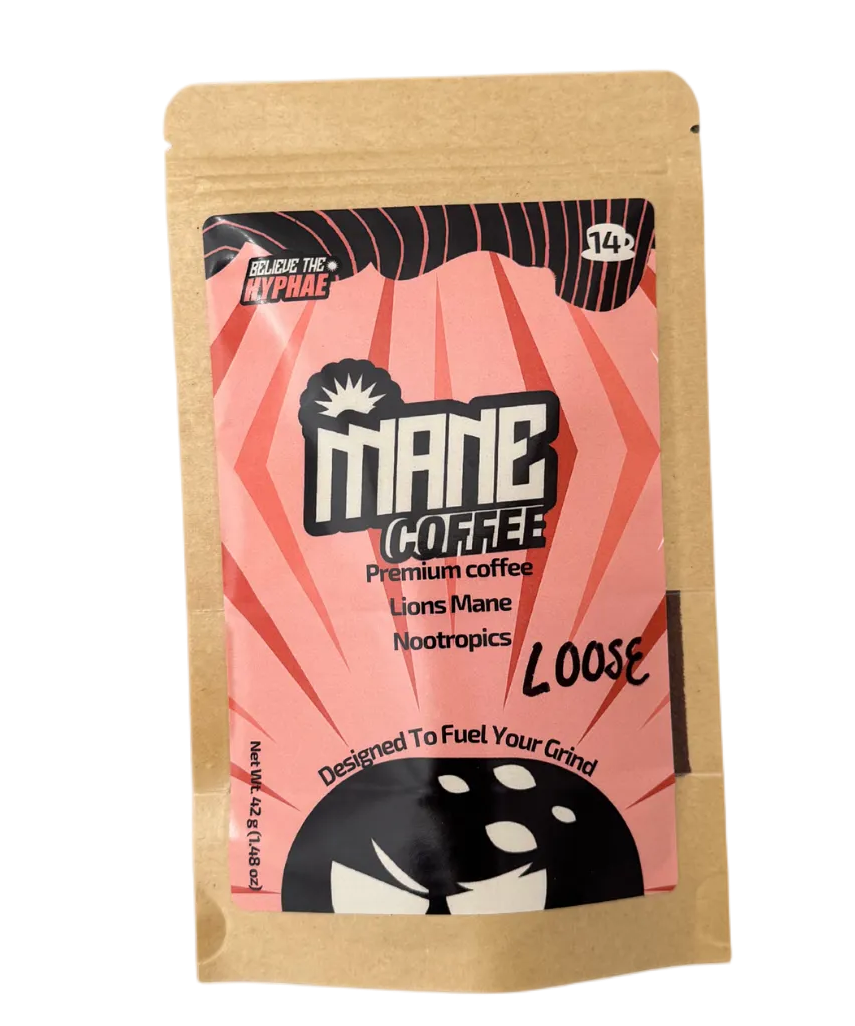 Bulk version of Believe the Hyphae Lion's Mane and Adaptogen enhanced mushroom coffee. It is a loose instant powder to provide a dynamic scoop amount. Locally made in North Texas.