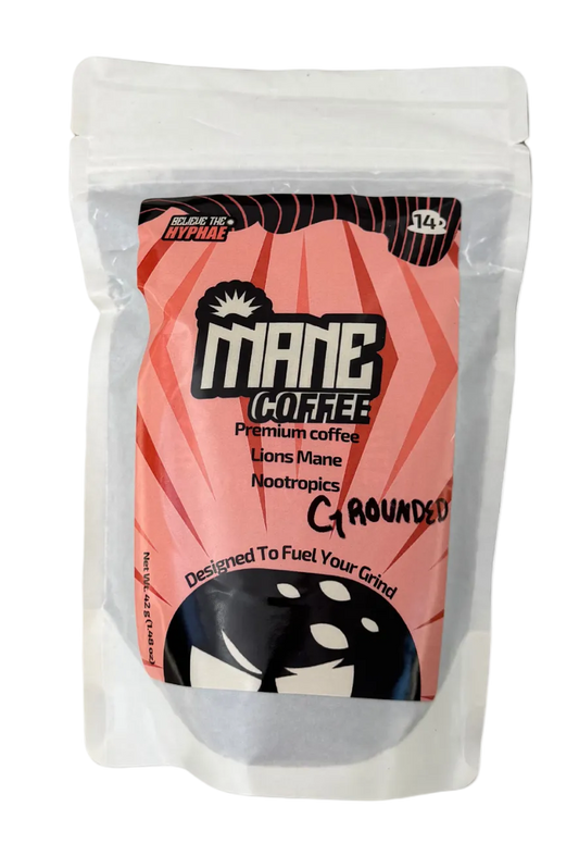 The grounded version of Believe the Hyphae Lions Mane and Adaptogen enhanced mushroom coffee. Locally made in North Texas, very effective and potent.